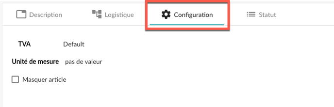 info article configuration